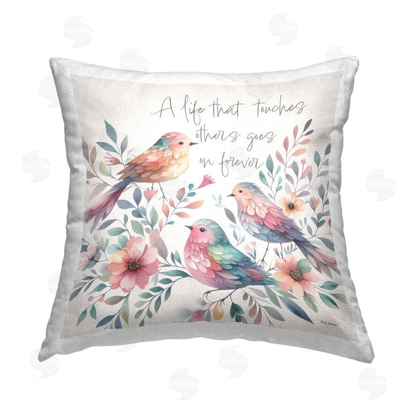 stupell industries Nicole DeCamp | Life That Touches Others Printed Throw Pillow