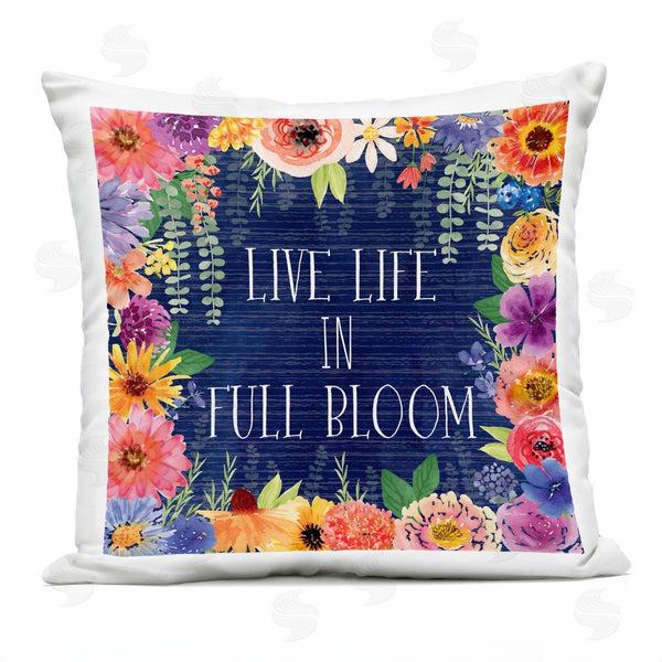 Stupell Industries Nicole DeCamp | Live Life In Full Bloom Printed Throw Pillow