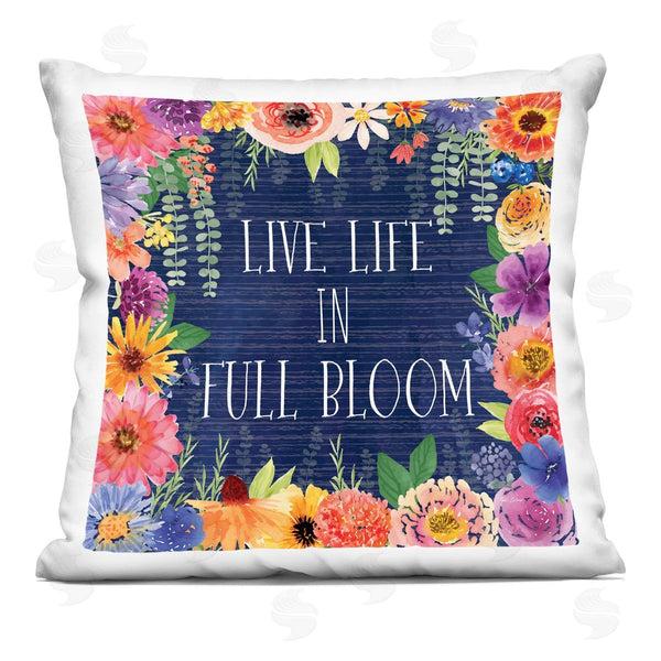 stupell industries Nicole DeCamp | Live Life in Full Bloom Printed Throw Pillow