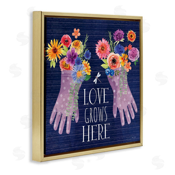 Stupell Industries Nicole DeCamp | Love Grows Here Gardening Gloves