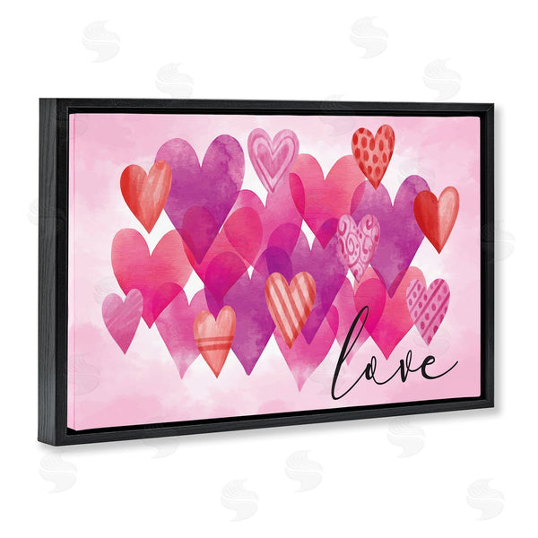 Stupell Industries Nicole DeCamp | Love With Layered Hearts Wall Art