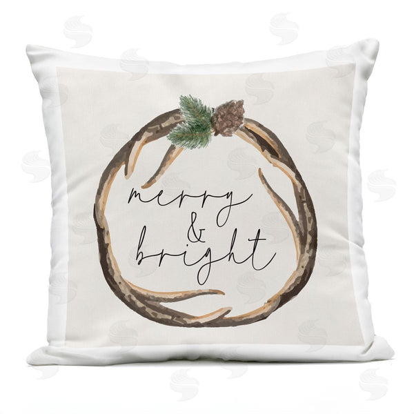 Stupell Industries Nicole DeCamp | Merry & Bright Woodsy Holiday Printed Throw Pillow
