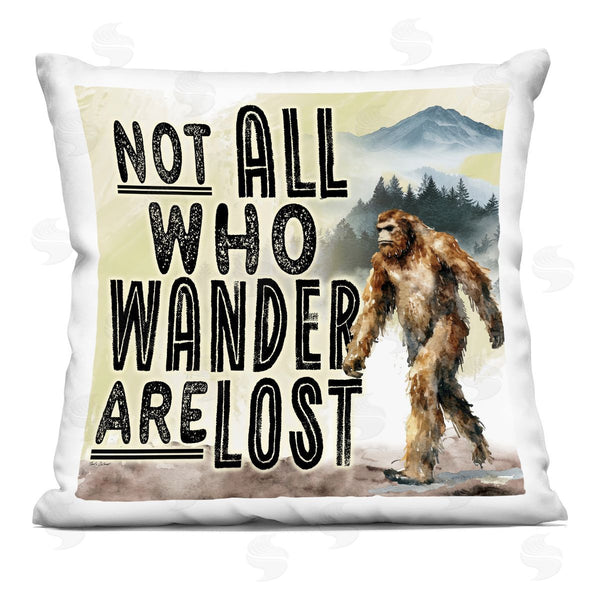 stupell industries Nicole DeCamp | Not All Who Wander Phrase Printed Throw Pillow