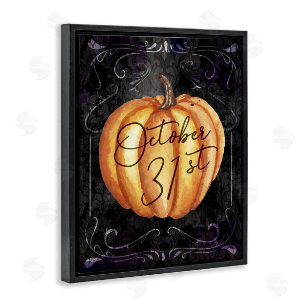 Stupell Industries Nicole DeCamp | October 31st Halloween Pumpkin Wall Art