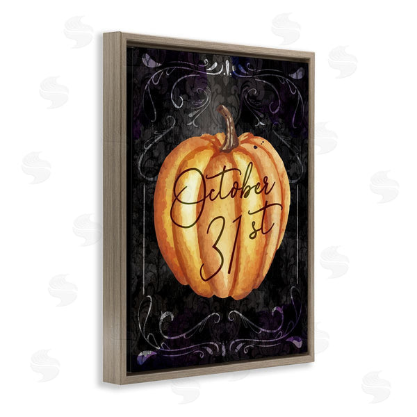 Stupell Industries Nicole DeCamp | October 31st Halloween Pumpkin Wall Art