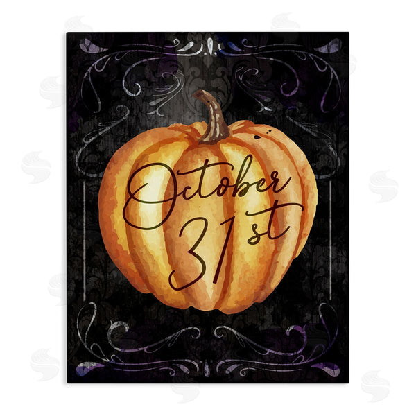 stupell industries Nicole DeCamp | October 31st Halloween Pumpkin Wall Art