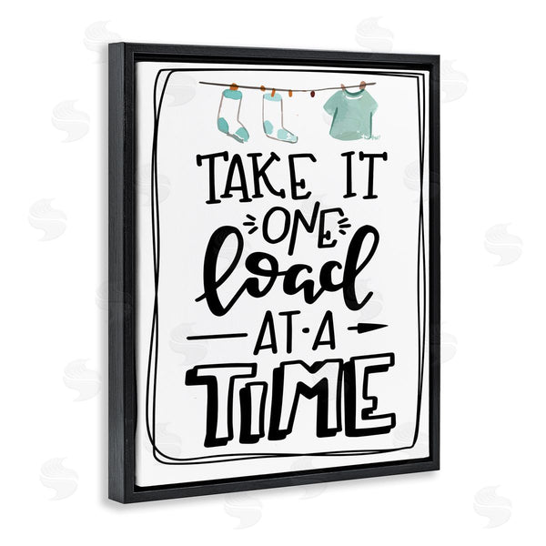 Stupell Industries Nicole DeCamp | One Load At A Time Laundry Humor Clothesline Wall Art