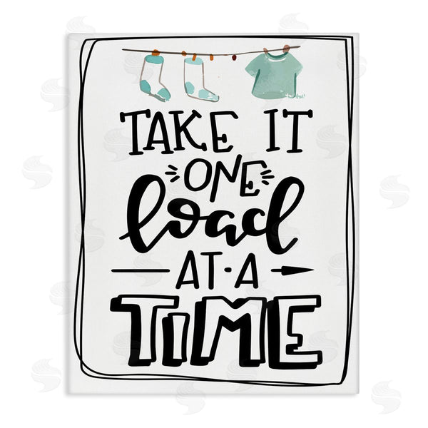 stupell industries Nicole DeCamp | One Load At A Time Laundry Humor Clothesline Wall Art