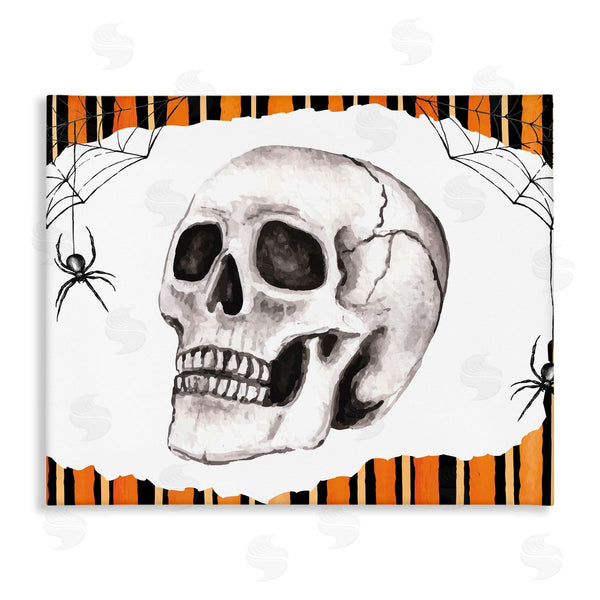 stupell industries Nicole DeCamp | Orange & Black Striped Skull Wall Art