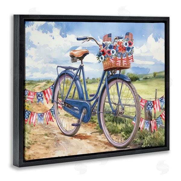Stupell Industries Nicole DeCamp | Patriotic Bike & Banners Wall Art