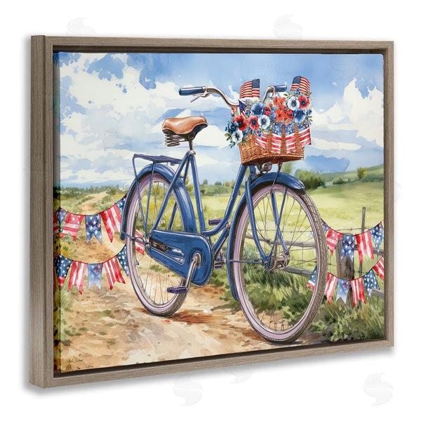 Stupell Industries Nicole DeCamp | Patriotic Bike & Banners Wall Art