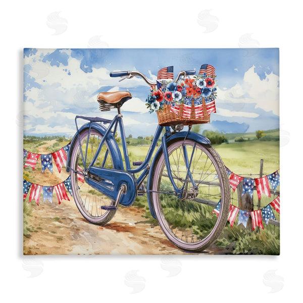 stupell industries Nicole DeCamp | Patriotic Bike & Banners Wall Art