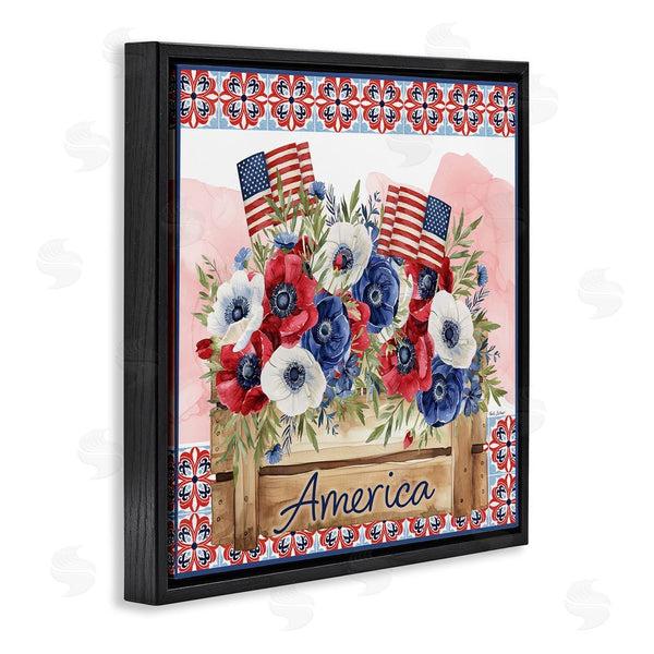 Stupell Industries Nicole DeCamp | Patriotic Poppies Bouquet Wall Art