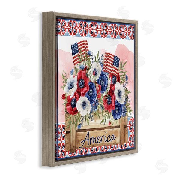 Stupell Industries Nicole DeCamp | Patriotic Poppies Bouquet Wall Art