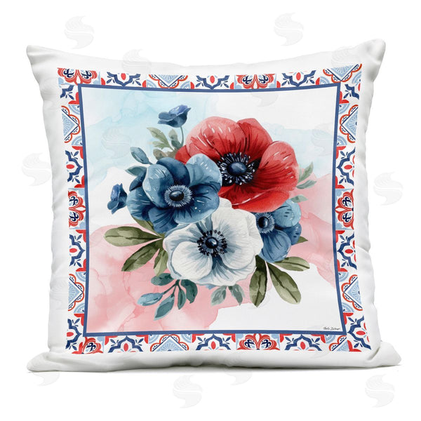 Stupell Industries Nicole DeCamp | Patriotic Poppies Bundle Printed Throw Pillow