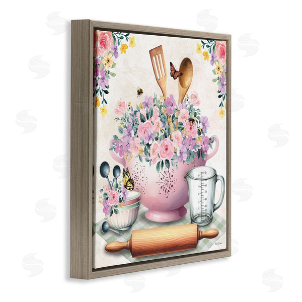 Stupell Industries Nicole DeCamp | Pink Florals & Utensils Wall Art