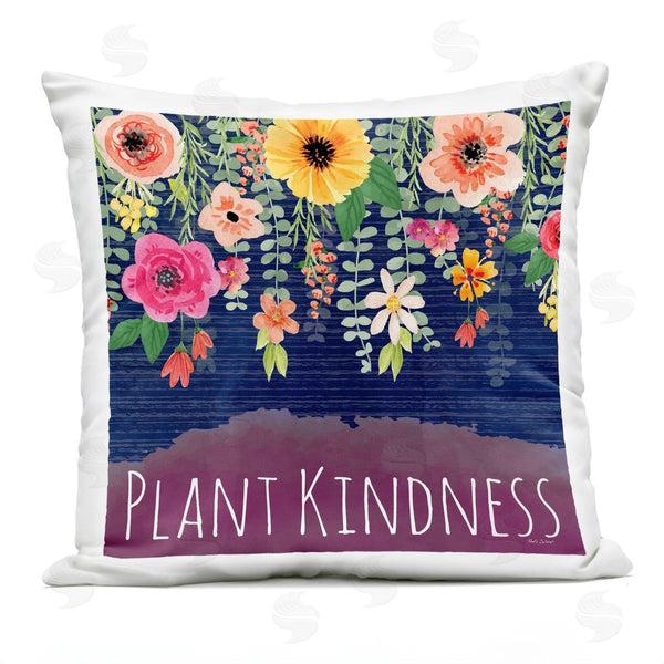 Stupell Industries Nicole DeCamp | Plant Kindness With Florals Printed Throw Pillow