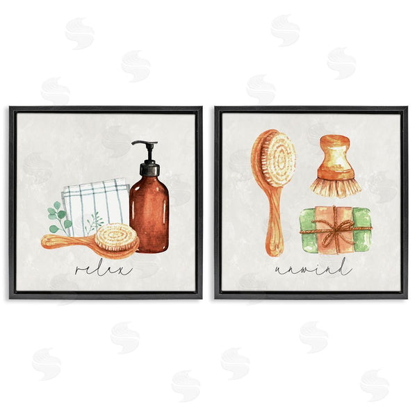 Stupell Industries Nicole DeCamp | Relax Unwind Bathroom Spa Wall Art