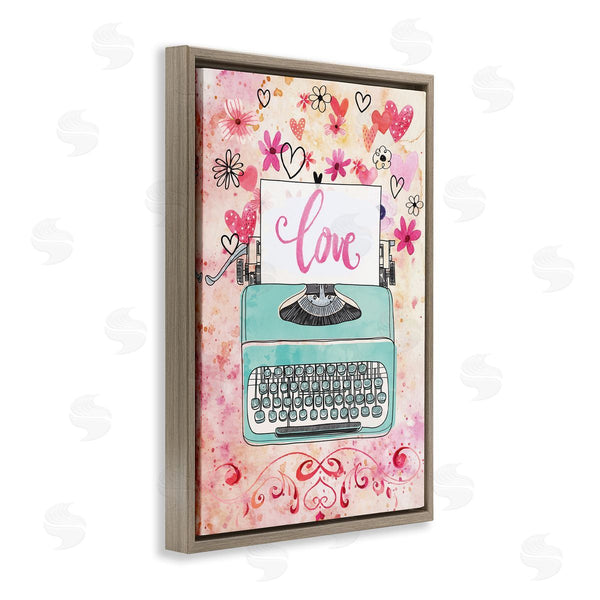 Stupell Industries Nicole DeCamp | Romantic Love Typewriter