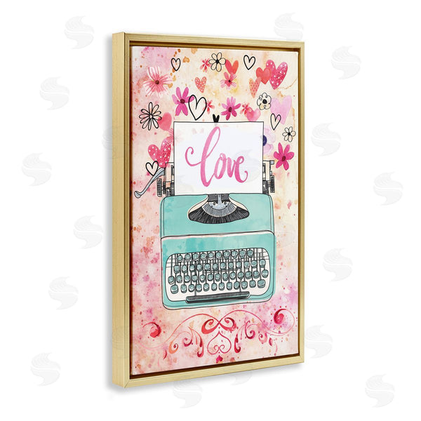 Stupell Industries Nicole DeCamp | Romantic Love Typewriter