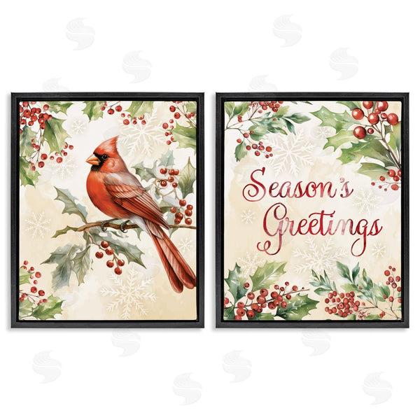 Stupell Industries Nicole DeCamp | Season's Greetings And Cardinal