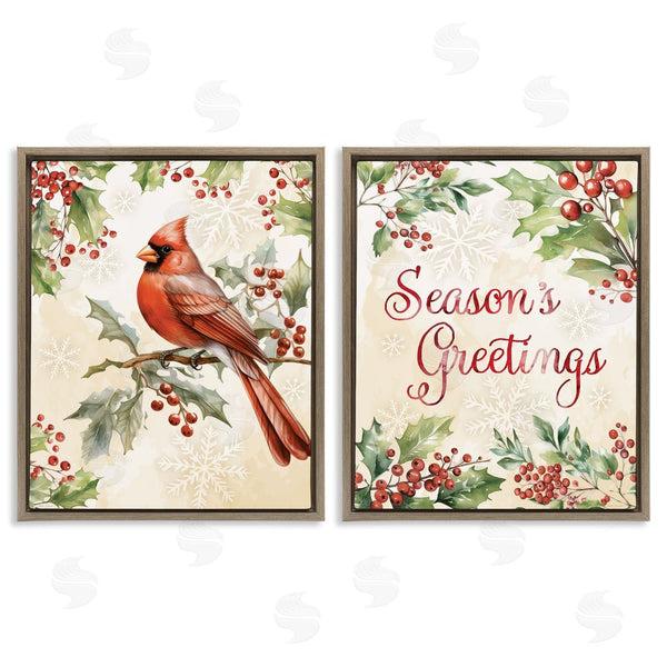 Stupell Industries Nicole DeCamp | Season's Greetings And Cardinal