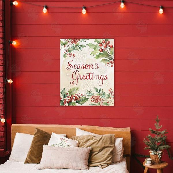 Stupell Industries Nicole DeCamp | Season's Greetings Holly Berries