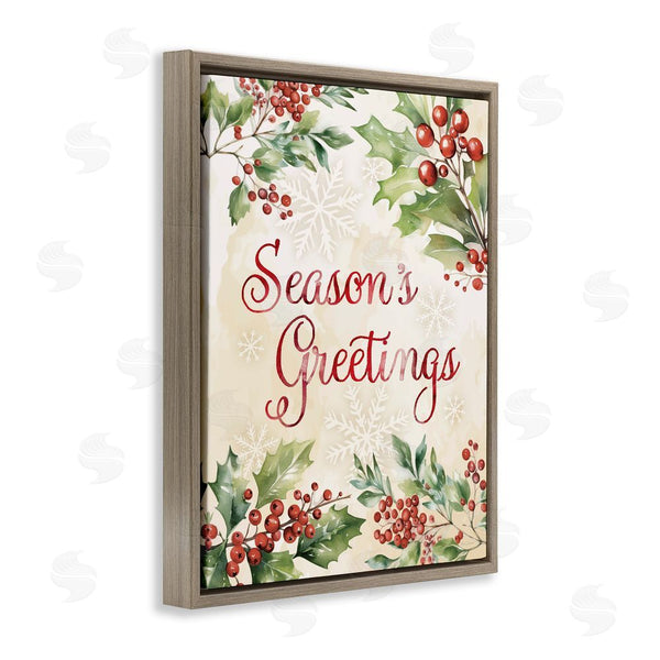 Stupell Industries Nicole DeCamp | Season's Greetings Holly Berries