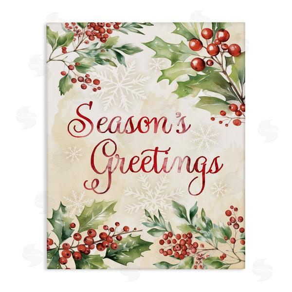 stupell industries Nicole DeCamp | Season's Greetings Holly Berries