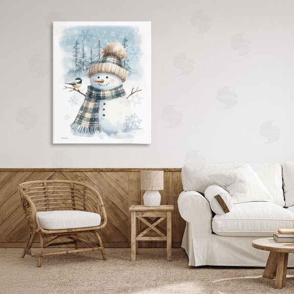 Stupell Industries Nicole DeCamp | Snowman In Winter Scene Wall Art