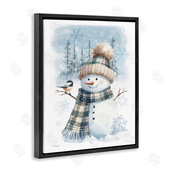 Stupell Industries Nicole DeCamp | Snowman In Winter Scene Wall Art