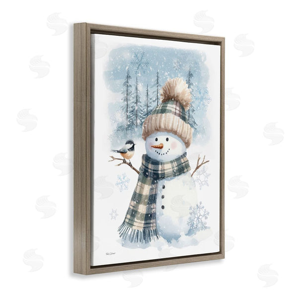 Stupell Industries Nicole DeCamp | Snowman In Winter Scene Wall Art