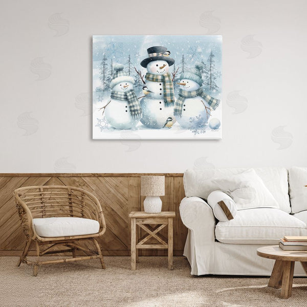 Stupell Industries Nicole DeCamp | Snowmen Trio And Bird Wall Art