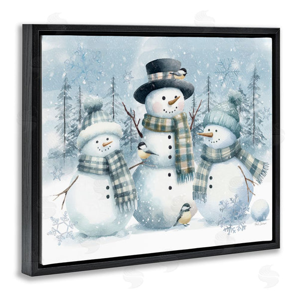 Stupell Industries Nicole DeCamp | Snowmen Trio And Bird Wall Art