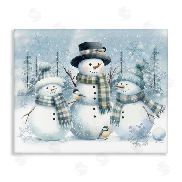 stupell industries Nicole DeCamp | Snowmen Trio and Bird Wall Art