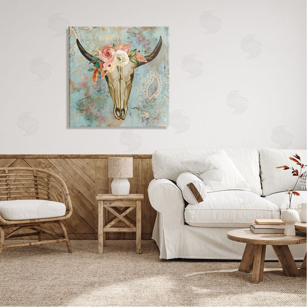 Stupell Industries Nicole DeCamp | Southwestern Paisley Animal Skull Wall Art