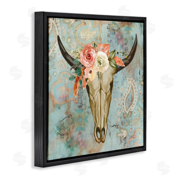 Stupell Industries Nicole DeCamp | Southwestern Paisley Animal Skull Wall Art