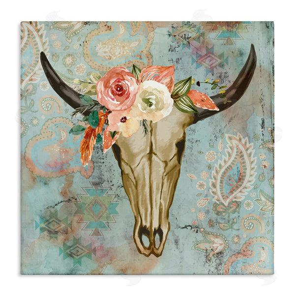 stupell industries Nicole DeCamp | Southwestern Paisley Animal Skull Wall Art