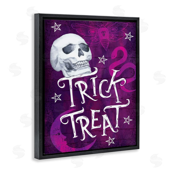 Stupell Industries Nicole DeCamp | Trick Or Treat Purple Halloween Wall Art