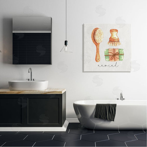 Stupell Industries Nicole DeCamp | Unwind Phrase Bath Spa Wall Art