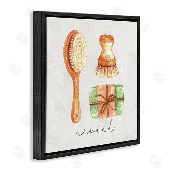 Stupell Industries Nicole DeCamp | Unwind Phrase Bath Spa Wall Art