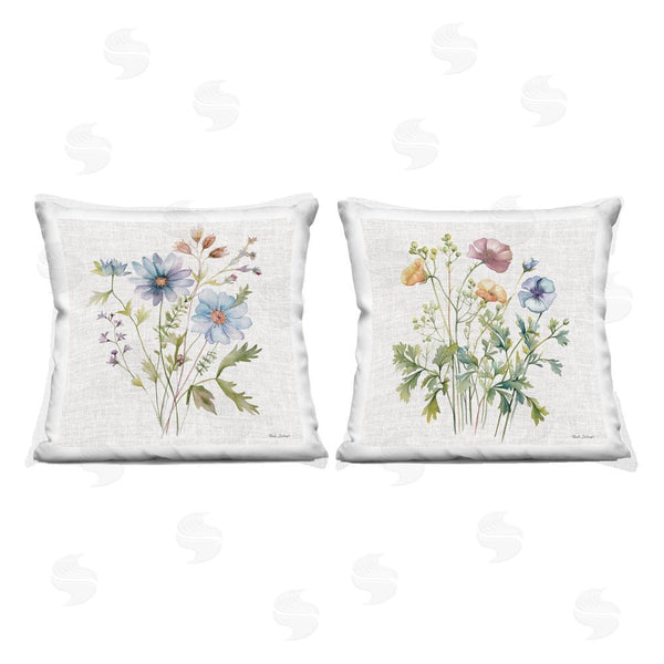 stupell industries Nicole DeCamp | Wild Flower Botanical Bundles Printed Throw Pillow Set