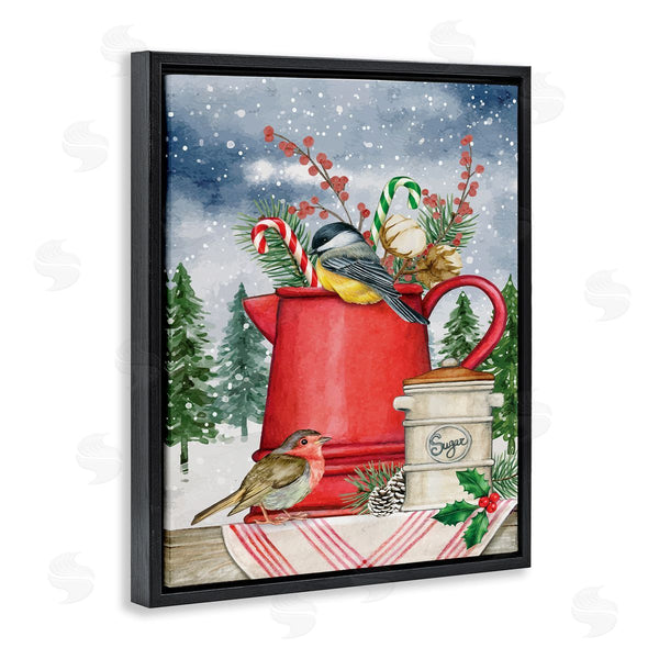 Stupell Industries Nicole DeCamp | Winter Birds & Tea Kettle Wall Art
