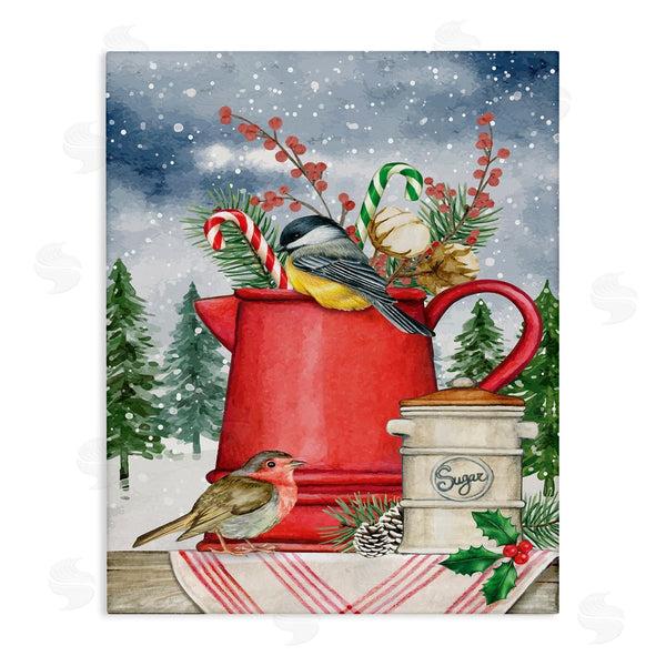 stupell industries Nicole DeCamp | Winter Birds & Tea Kettle Wall Art