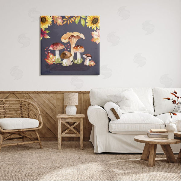 Stupell Industries Nicole DeCamp | Woodland Mushrooms Autumnal Foliage Wall Art