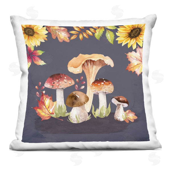 stupell industries Nicole DeCamp | Woodland Mushrooms Forest Plants Printed Throw Pillow