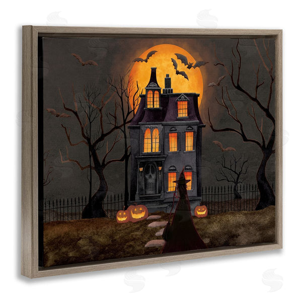 Stupell Industries Nicole Tamarin | Bats Over Haunted Mansion