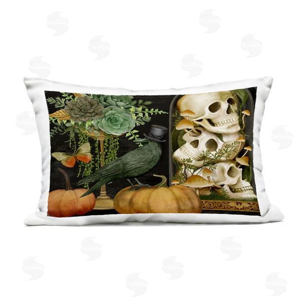 Stupell Industries Nicole Tamarin | Crow & Skulls Academia Printed Throw Pillow