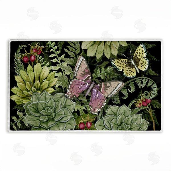 stupell industries Nicole Tamarin | Dark Succulents Midnight Garden Plush Bath Mat