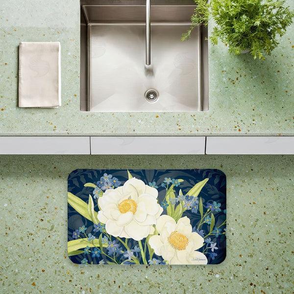 Stupell Industries Nicole Tamarin | Enchanted Midnight Garden Anti-Fatigue Mat